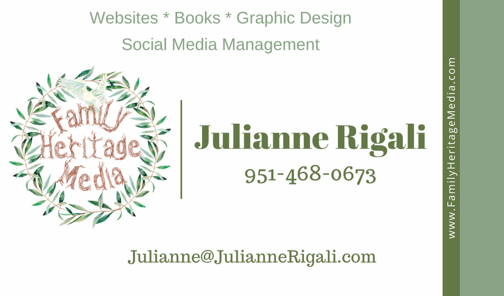 Contact Julianne Rigali of Family Heritage Media